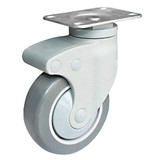 Sim Supply Quiet-Roll Medical Plate Caster,Swivel  P17S-RP060K-12
