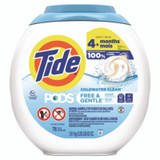 Tide® PODS Laundry Detergent, Free and Gentle, 63 oz Tub, 76 Pacs/Tub 80737337