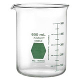 Kimble Chase Beaker,150 mL,81 mm H,57 mm Dia,PK12  14000G-150