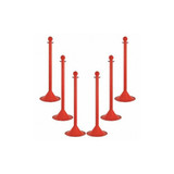 Mr. Chain Light Duty Stanchion,41 In. H,Red,PK6  91505-6