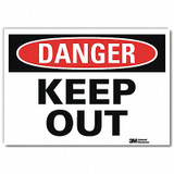Lyle Danger Sign,7 in x 10 in,Rflct Sheeting  U1-1056-RD_10X7