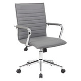 Boss Hospitality Chair,Grey Vinyl B9533C-GY