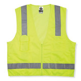 GloWear 8249Z Class 2 Economy Surveyors Vest, L/XL, Lime