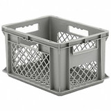 Ssi Schaefer Straight Wall Container,Gray,Vented,HDPE  EF4223.GY1