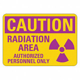 Lyle Radiation Sign,7 in x 10 in,Aluminum LCU1-0015-NA_10x7