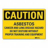 Lyle Asbestos Caution Rflctv Label,3.5inx5in LCU3-0483-RD_5x3.5