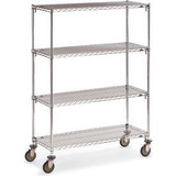 Metro Super Erecta Wire Shelf Truck w/4 Adjustable Shelves 900 lb. Capacity 72""