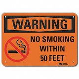 Lyle Rflctv No Smoking Warn Sign,10x14in,Alum  LCU6-0106-RA_14x10