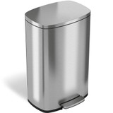 Hls Commercial Trash Can 13 Gallon Step, Stainless Stee HLSS13R