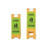 Sim Supply School Zone Sign,45" x 13",Green, Yellow  150-YH-LG-DG-SC