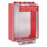 Universal Stopper,6 in. H,Clear/Red