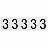 Brady Number Label,2-1/4"H,1-13/16"W,PK5  9714-3