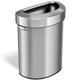 Hls Commercial Semi-Round Open Top Trash Can,18 Gallon HLS18DOT