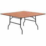 Flash Furniture Fold Table,Wood,Square,60" YT-WFFT60-SQ-GG