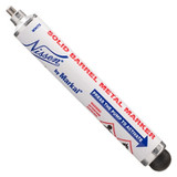 Solid Barrel Metal Marker, White, 1/8 in (3 mm) Tip, Steel