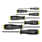 Balldriver Hex Screwdriver Set, Hex Ball, 7 Piece, 5/64 to 3/16 in