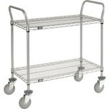 Nexel Utility Cart w/2 Shelves & Poly Casters 1200 lb. Capacity 48""L x 21""W x