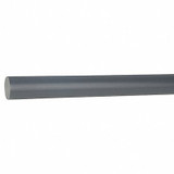 Sim Supply Plastic Rod,PVC Type 1,2"Dia,4ftL,Gray  22JM51