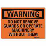 Lyle Warning Sign,5 in x 7 in,Rflct Sheeting U6-1005-RD_7X5