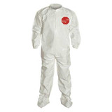 Dupont Coveralls,L,Wht,Tychem 4000,PK12 SL121BWHLG001200