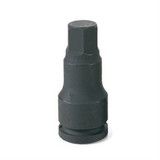 Grey Pneumatic Socket,22mm,3/4"D,Impact,Hex Male,Blk 3922M