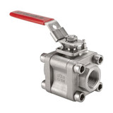 Keckley Ball Valve,1" Size,CS,Full Port BVM3THFCSRGSL-100