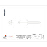 Stanley Engineered Fastening Blind Rivet,1/4 Dia,0.725 L,PK100 SD88BS203