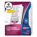 Avery® TAB,NUMERIC,WH,15,6/ST 11825