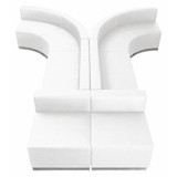 Flash Furniture Reception Set,8 pcs.,White Leather ZB-803-620-SET-WH-GG