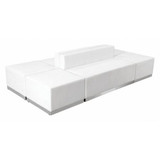 Flash Furniture Reception Set,6 pcs.,White Leather ZB-803-690-SET-WH-GG