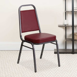 Flash Furniture Burgundy Vinyl Banquet Chair,PK4 4-FD-BHF-1-SILVERVEIN-BY-GG
