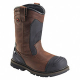 Avenger Safety Footwear Wellington Boot,W,9 1/2,Brown,PR A7896