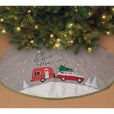 Gerson 48 In. Polyester Oh What Fun Christmas Tree Skirt 2664020