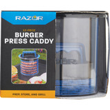 Mr. Bar-B-Q Razor 6 In. Burger Press Caddy (12-Piece)