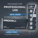 Procell 2016 Lithium 3.0V Coin Cell Battery (5-Pack) PC2016 855179