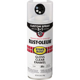 Rust-Oleum Stops Rust 12 Oz. Custom Spray 5 in 1 Gloss Spray Paint, Clear 376885 785172