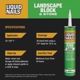 Liquid Nails 10 Oz. Landscape Block VOC Adhesive LN-905 783517