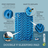 Klymit Double V Blue Sleeping Pad 06DVBL02E 722662