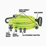 Flexzilla 1-2 In. Dia. x 50 Ft. L. Heavy Duty Garden Hose with Quick Connect HFZG12050QN 737392