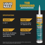 Liquid Nails Advanced 9 Oz. Tub Surround & Shower Wall Adhesive LN-1015 774916
