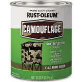 Rust-Oleum 1 Qt. Camouflage Brush Paint, Army Green 379561 782767
