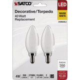 2pk 4w Led Fs Cnd Bulb