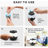 Thermacell 9 Hr. Black Lighted Rechargeable Mosquito Repeller EL55 730215