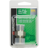 Apache 1/2 In. Male Pipe x 3/8 In. Male Pipe Hydraulic Hose Adapter