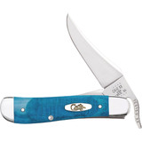 Case 2.7 In. Sawcut Jig Caribbean Blue Bone RussLock Pocket Knife 25589