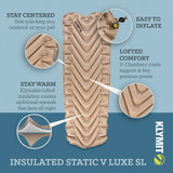 Klymit Insulated Static V Luxe SL Recon Sleeping Pad 06ISCY02D 719217