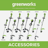 Greenworks 8" Straight Shaft Edger Head Attachment 2970402 743500