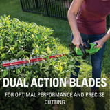 Greenworks 24V 22 In. Cordless Hedge Trimmer with 4.0 Ah USB Battery & Charger 2211202 727226