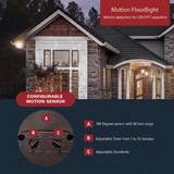 Halo Bronze Motion Activated Incandescent Security Floodlight Fixture MS185R 515744