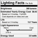 Philips Ultra Definition 40W Equivalent B11 LED Candelabra Base Soft White Light Bulb (3-Pack)